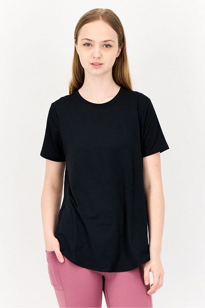 SKECHERS Women Sportswear Fit Short Sleeve Training T-shirts, Black