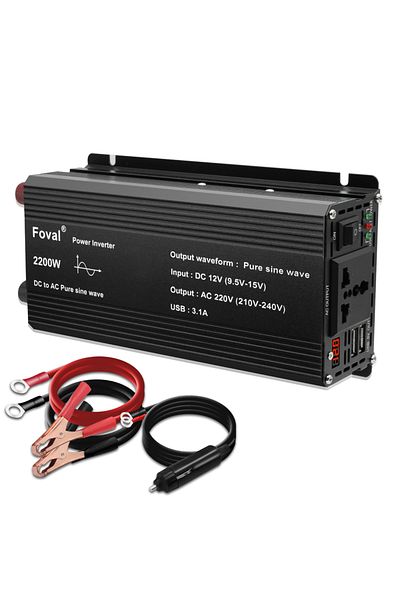 Choice 2200w 50hz Universal Pure Sine Wave 1000w 1500w 2200w 2600w Dc 12v To Ac 220v Car Power Inverter Ada