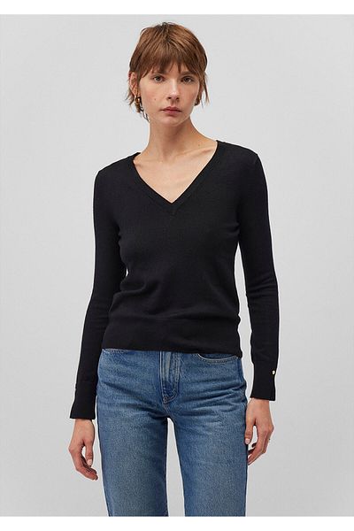 Mavi V-Neck Black Sweater Slim Fit / Slim Fit 1710509 -900