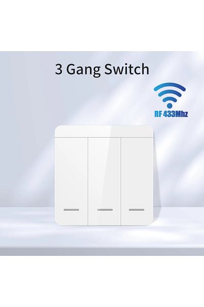 GGBEE 3gang Switch Wifi Rf 433mhz Smart Switch Tuya Smart Life Alexa Google Alice Voice Control Remote Wir