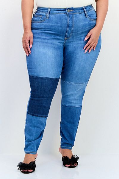 Universal Thread Women Plus Size High Waist Washed Stretchable Denim, Blue