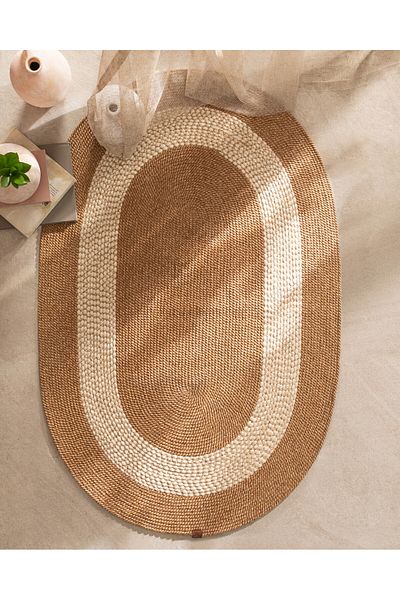 Madame Coco Ovaler Teppich Elsass – Creme – 90 x 150 cm