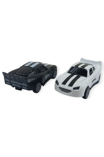 kapsulavm Pull back nascar car 10.5 cm - bp-035-black/white