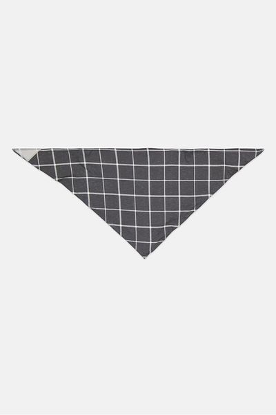 Family PJs Checkered Pet Bandana, Grey