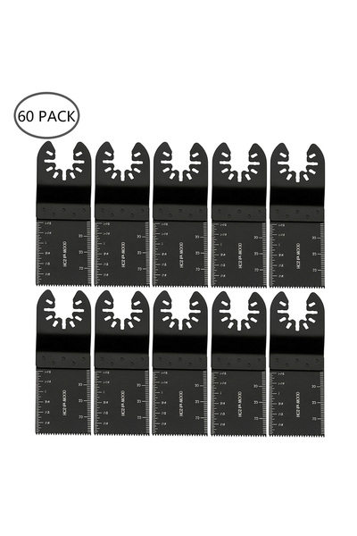 choice2 مجموعة شفرات منشار متعددة الأغراض للقطع، 60 قطعة، ملحقات شفرات منشار ...