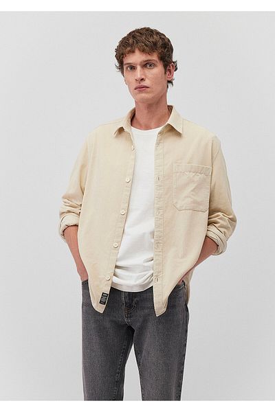 Mavi Μπεζ βελούδινο πουκάμισο Loose Fit / Loose Relaxed Fit 0211214 -70140