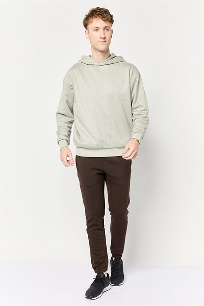 adidas Men Sportswear Fit Long Sleeve Outdoor Hoodie, Light Grey
