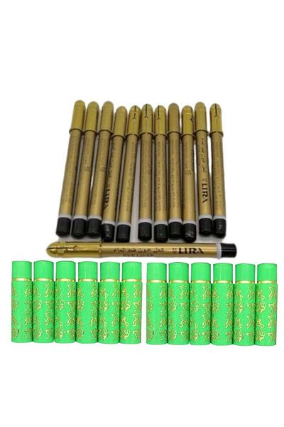 LYRA 12 Magic Lipsticks Set with 12 Black Eyeliners