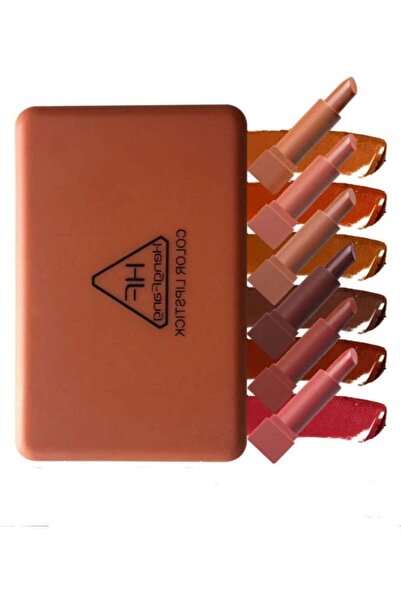 Heng Fang مجموعة أحمر شفاه صغيرة من 6 قطع متعددة الألوان