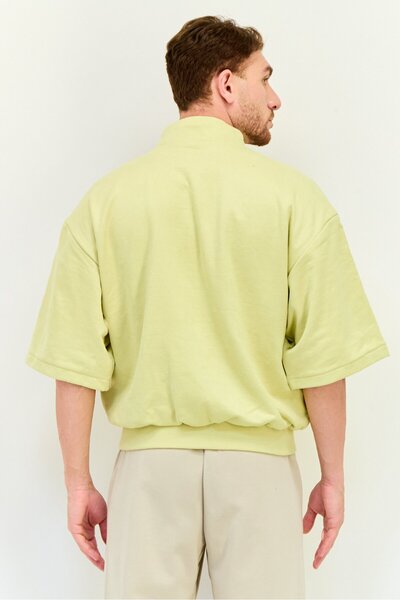 adidas Men Sportswear Fit Short Sleeve Outdoor Sweatshirt, Light Green