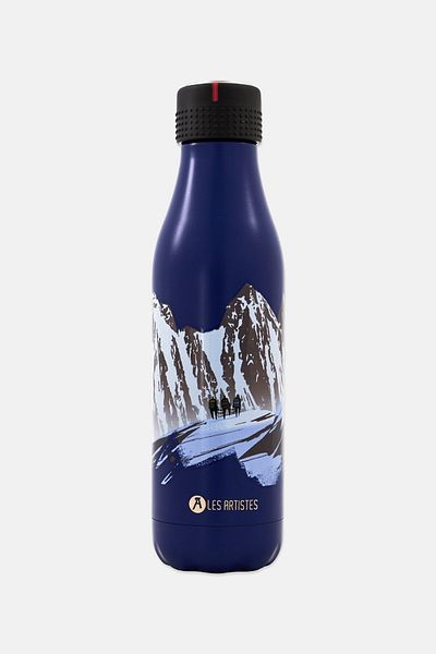 Les Artistes Paris Stainless Steel Expedition Insulated Water Bottle 500 Ml, Navy