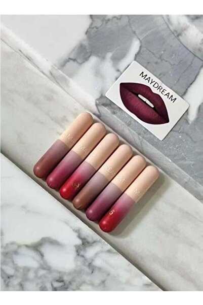 MAYDREAM مجموعة أحمر شفاه سائل صغير - 6 ألوان