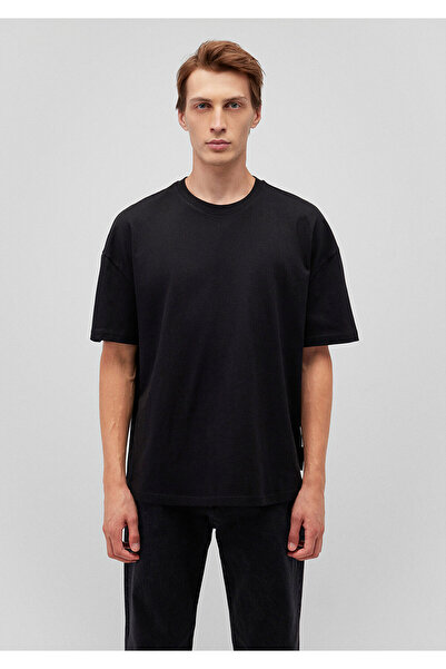 Mavi Μαύρο μπλουζάκι Oversize - Εκτύπωση στην πλάτη, Φαρδιά κοπή 0612244 -900