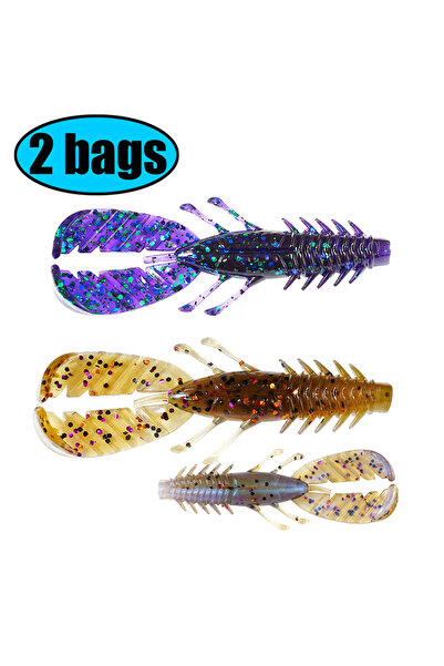 Choice اللون 05 06 2 أكياس SUNMILESUNMILE 8 قطع 75 مم 2.95 بوصة طُعم جراد الب...