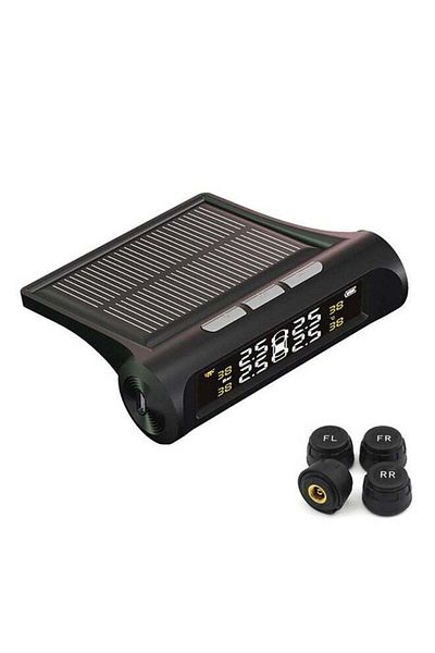 fulina Tire Pressure Monitor, 4 Built-In Sensors, 6 Reminder Modes, Digital Lcd Display, Suitable for Cars