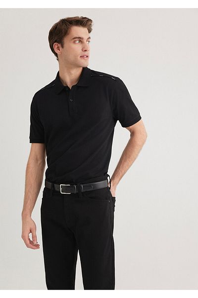 Mavi Μαύρο μπλουζάκι Polo Regular Fit 0612530 -900