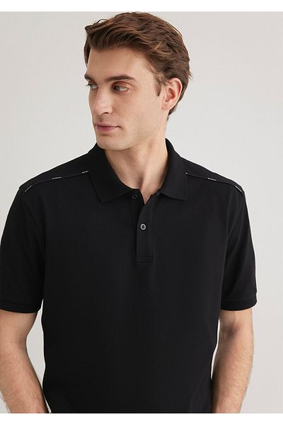 Mavi Μαύρο μπλουζάκι Polo Regular Fit 0612530 -900