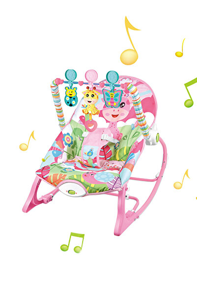 Ma Baby كرسي هزاز كهربائي موسيقي للأطفال، سعة تحميل 40 رطلاً/18 كجم، مناسب لع...