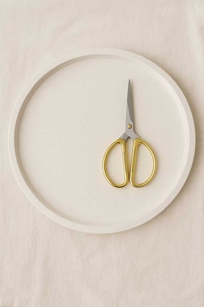 GİTTİGİTTİ Gold Detailed Engagement Scissors – Stainless Steel, Stylish and Elegant Design White
