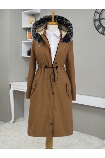 HİJABAYA Released Hooded Tunnel Lace Short Coat