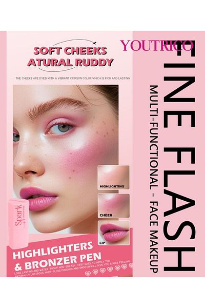 Youtrico Multi-usage Blush,silky Texture,6g, Whirling Wand For Quick Blush Makeup
