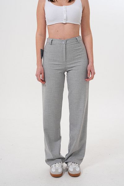 H&A İSTANBUL Women's High Waist Wide Leg Fabric Trousers
