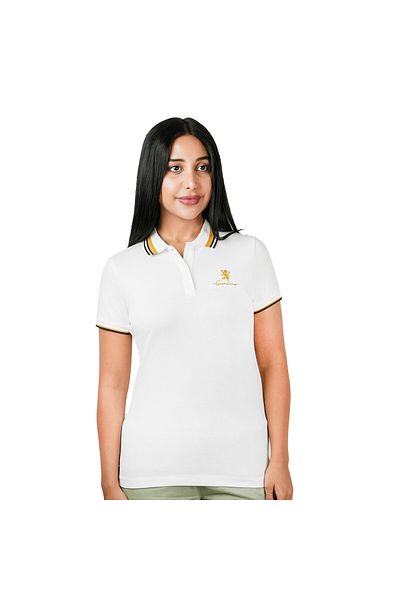 Giordano Women's Classic Cotton Pique Polo - Slim Fit, Embroidered Detail