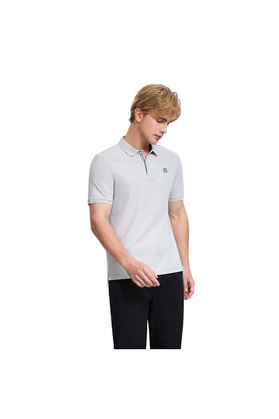 Giordano Men's Cotton Blend Pique Knit Short Sleeve Polo