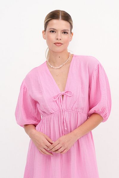 Addax Watermelon Sleeve Midi Dress E3008-R10