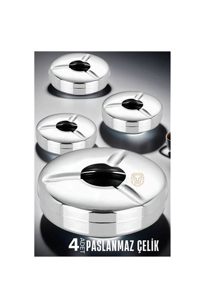 Skygo Set of 4 Steel Ashtray Vercher Design