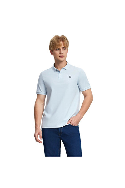 Giordano قميص بولو رجالي بأكمام قصيرة من مزيج القطن
