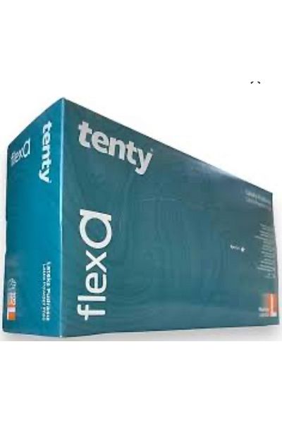 Tenty Flex Latex Powder-Free Exam Gloves Large- Box of 100