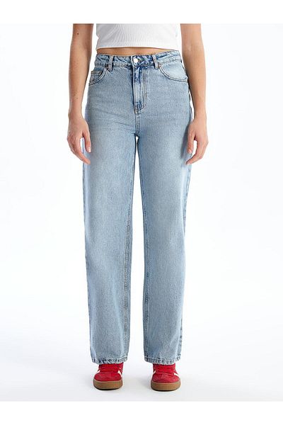LC Waikiki Pantaloni Jean de damă Straight Fit