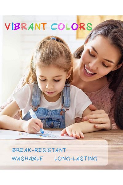 fulina 24 Pcs Washable Chalk,set in 12 Colors,Non-toxic,for Blackboard Drawing Writing HomeSchool Classroom