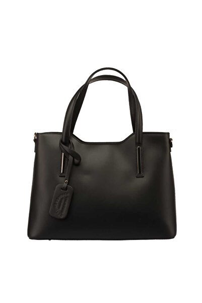 TORO NERO Geantă de damă din piele naturală neagră, pentru iubitorii de design