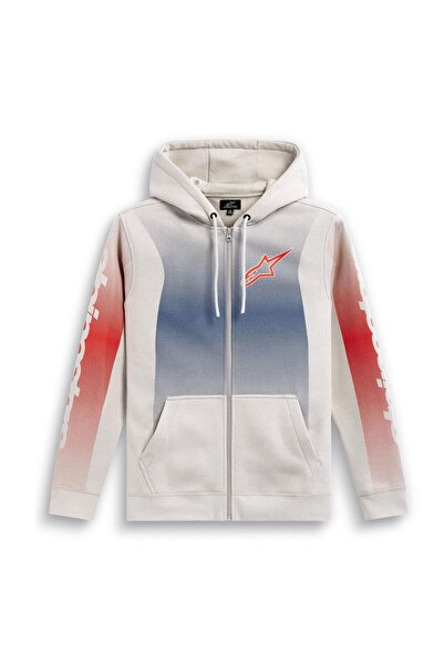 Alpinestars Arising Hoodie Kapüşonlu Sweatshirt Beyaz Mavi Kırmızı
