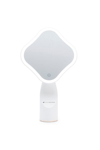 RİO BEAUTY Rio Mmif Cosmetic Mirror, Led Ring Lighting, 360° Rotation, Touch Control, Usb Charging, White
