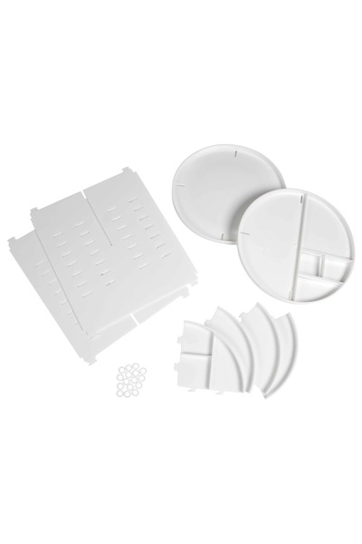 RİO BEAUTY RIO CSST cosmetic organizer, 360° rotation, 6 adjustable shelves, 30 x 22.9 x 22.9 cm, white