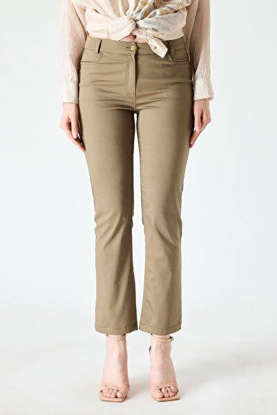 FEVER Likralı dar paça pantolon