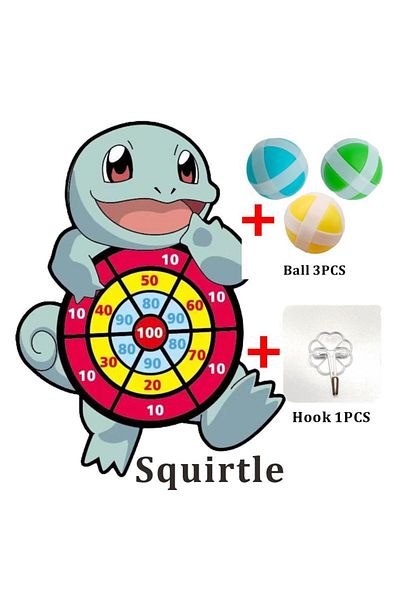 Choice Squirtle Pokemon Pikachu Squirtle Kids Cartoon Dart Board Sticky Ball Family Sports Game Party Inte