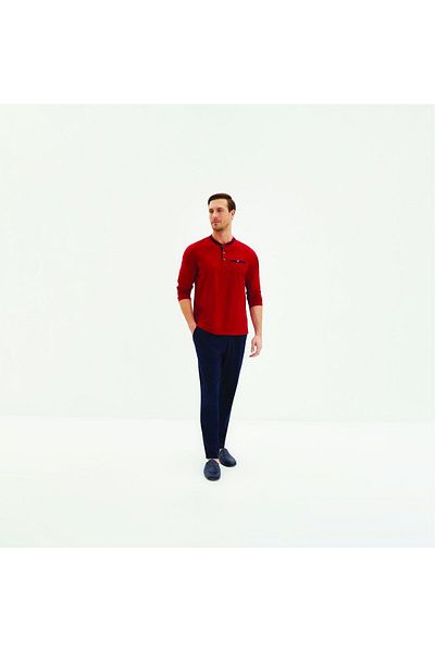 Kiğılı 3-Piece Cotton Pajama Set - Combed Cotton, Robe and Placket