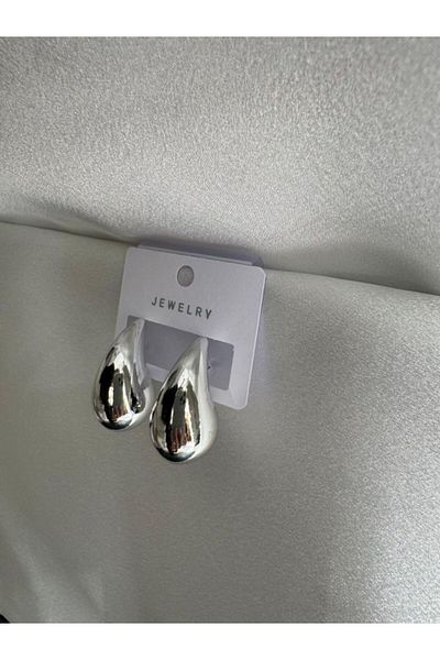 PARLAK EVREN Drop Bold – Silver Drop Earrings”