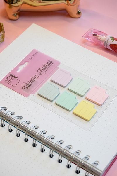 Victoria's Journals 25X25 mm 150 Sheets 6 Colors Pivot Index Cards