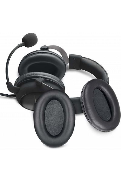 EVXVE Replacement ear pads for EVXVE gaming headphones, black, protein leather/memory foam