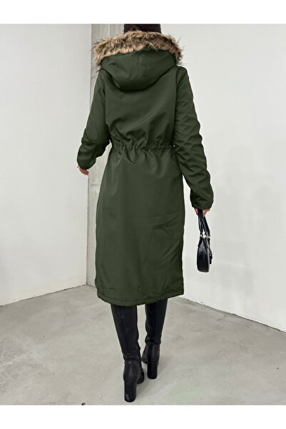 HİJABAYA Μακρύ μαντήλι με κουκούλα με επένδυση από βελούδο μέσα και κορδόνια στο κάτω μέρος