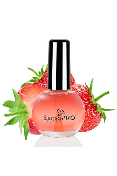 SensoPRO Milano Ulei pentru cuticule cu pensulă de căpșuni SensoPRO, 15 ml