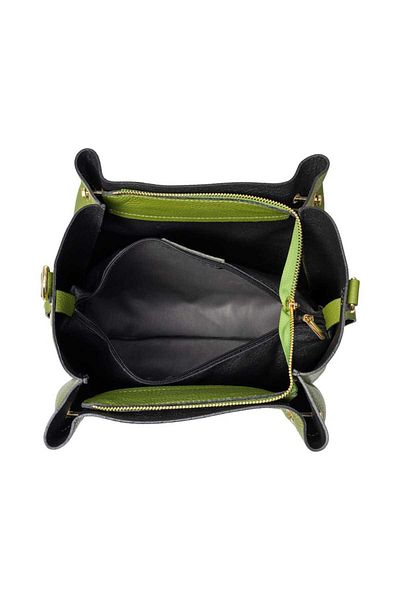 Toro Nero Geantă de damă din piele naturală verde Ilinca