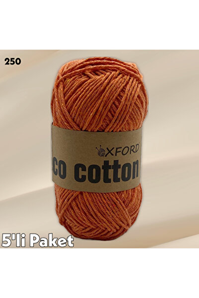 Oxford İplik 5'li Paket Eco Cotton - 100 gram 200 metre %100 Rejenere Pamuk Ö...