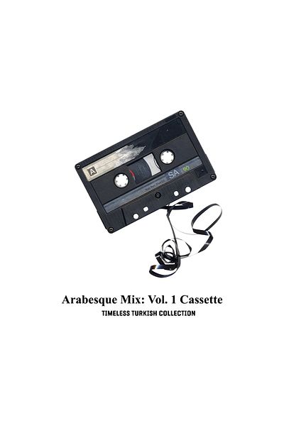 Sekizbiraltı Λευκό μπλουζάκι Unisex με στάμπα Arabesque Cassette