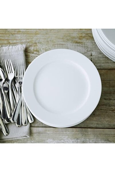 mastergold 6*15CM Set Of 6 Premium Porcelain Dinner Plates Set Of 6 Round Flat& Serving Plates For Meat Dessert